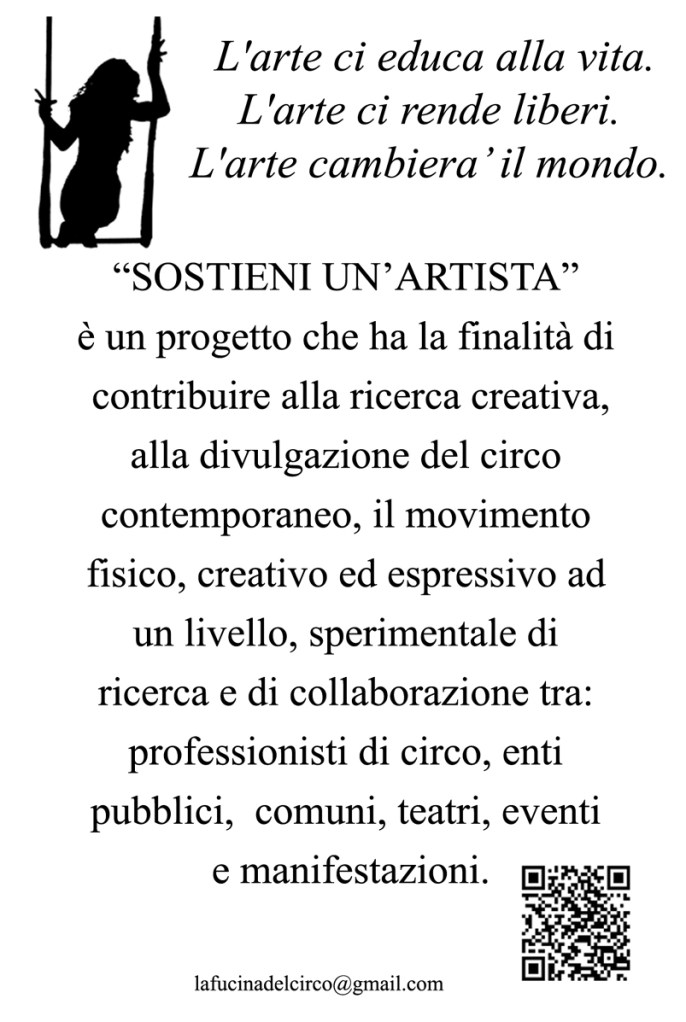 flyer sostieni un'artista bassa