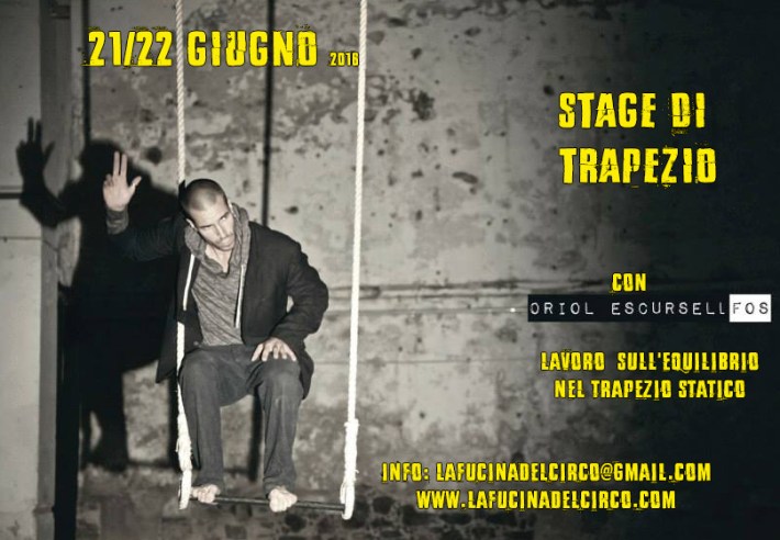 stage di trapezio fisso equilibrio, oriol escursell, la fucina del circo